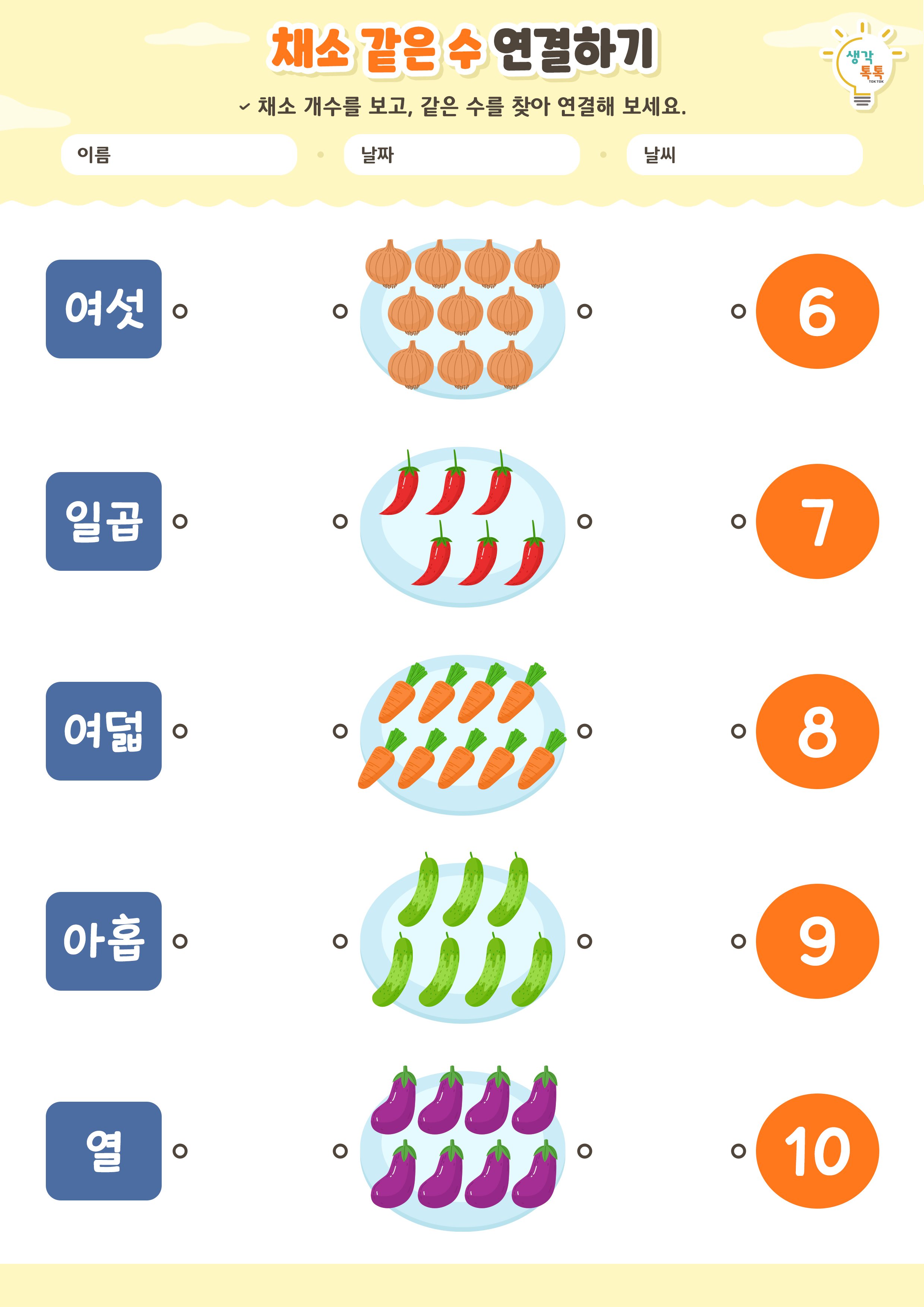 나의 가족 소개하기 활동지